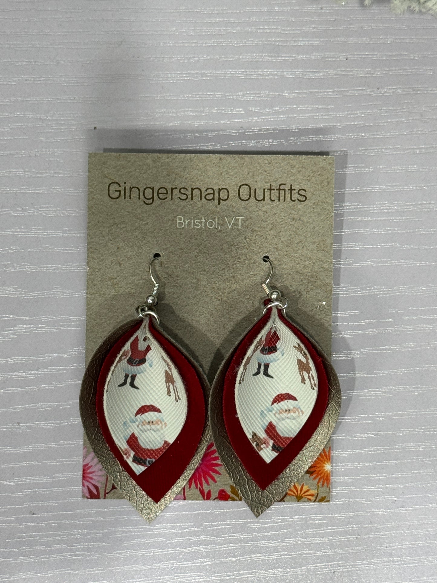 Medium Rudolph curved Reindeer earrings