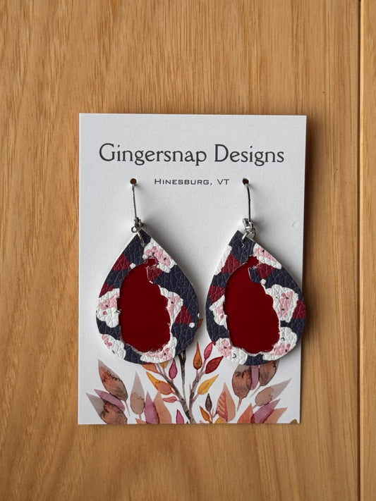 Small Santa cut out earrings