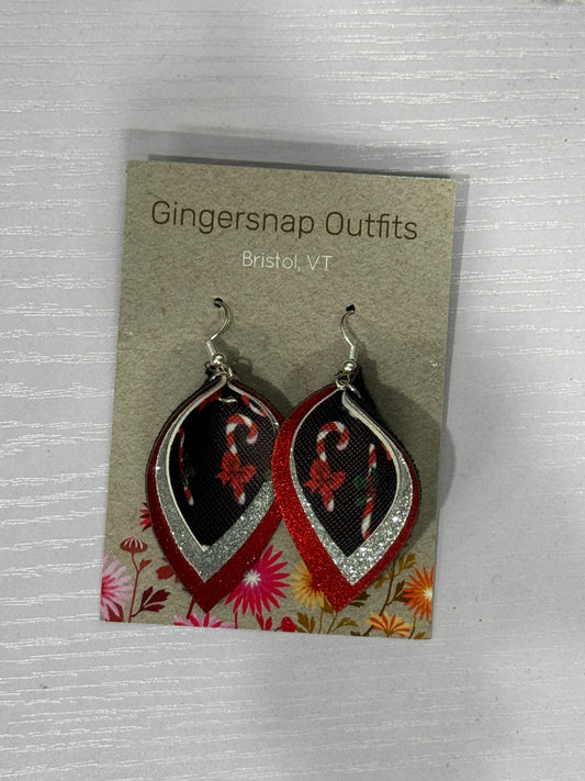 XSmall Red Candy Cane earrings