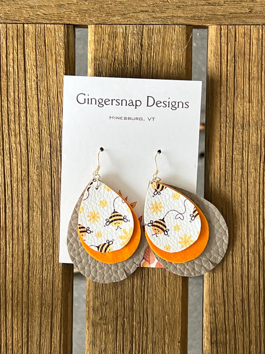 Small Bees Earrings