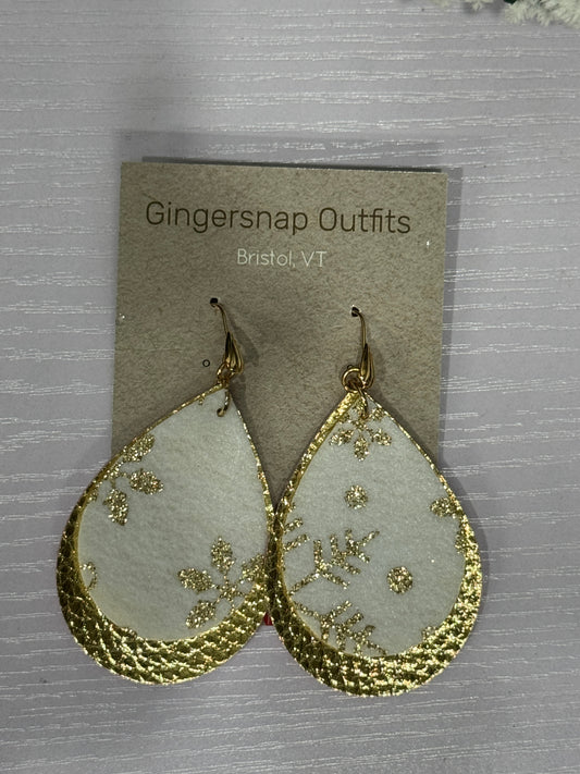 Large Gold Snowflakes earrings