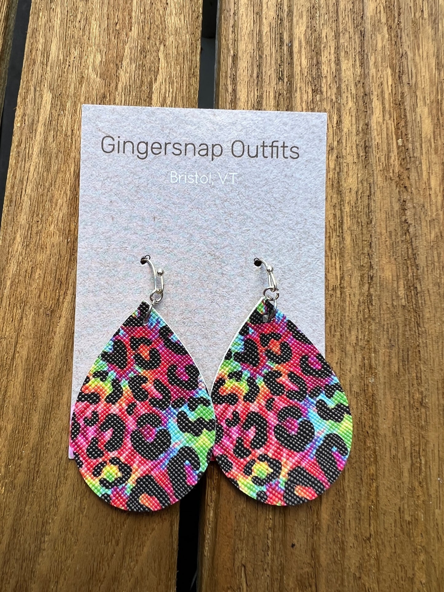 Medium rainbow cheetah flats