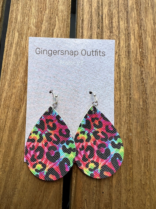 Medium rainbow cheetah flats