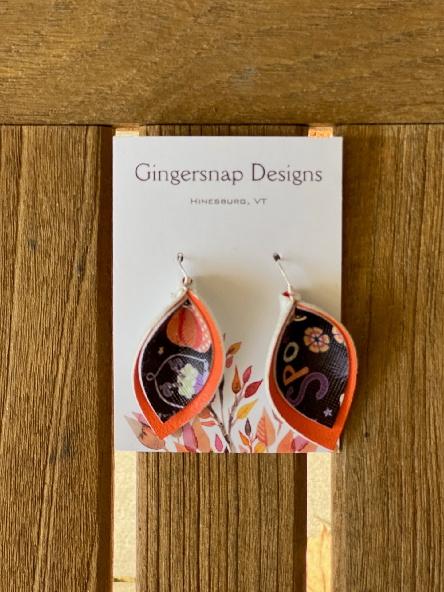 Small Halloween Orange Gingersnap Original Earrings