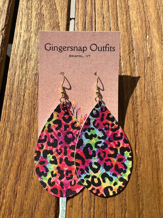 Large Rainbow Cheetah Flats