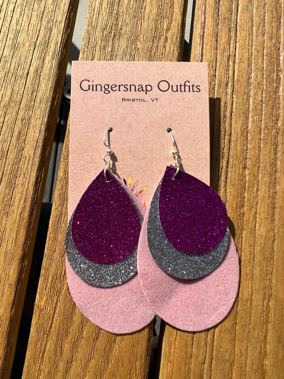 Large pink silver & magenta flats