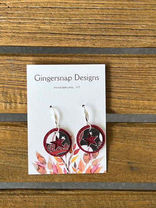 XS Baseball Round Earrings