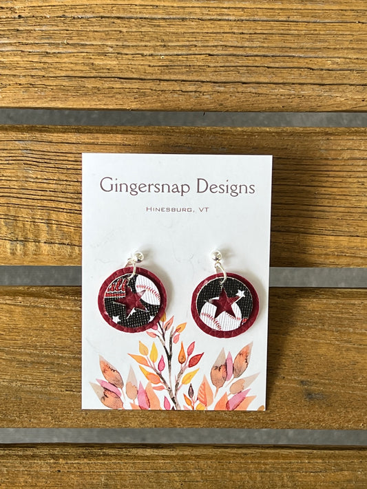 XS Baseball Star Gingersnap Original Earrings