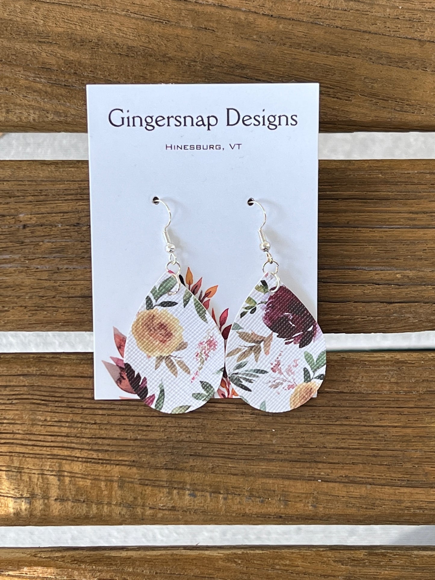 Small Floral Gingersnap Original Earrings