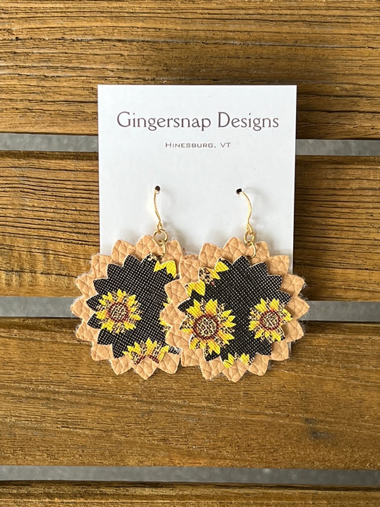 Large tan round sunflowers