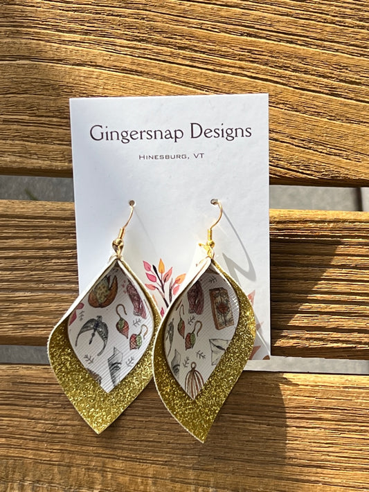 Large curved gold glitter Harry Potter