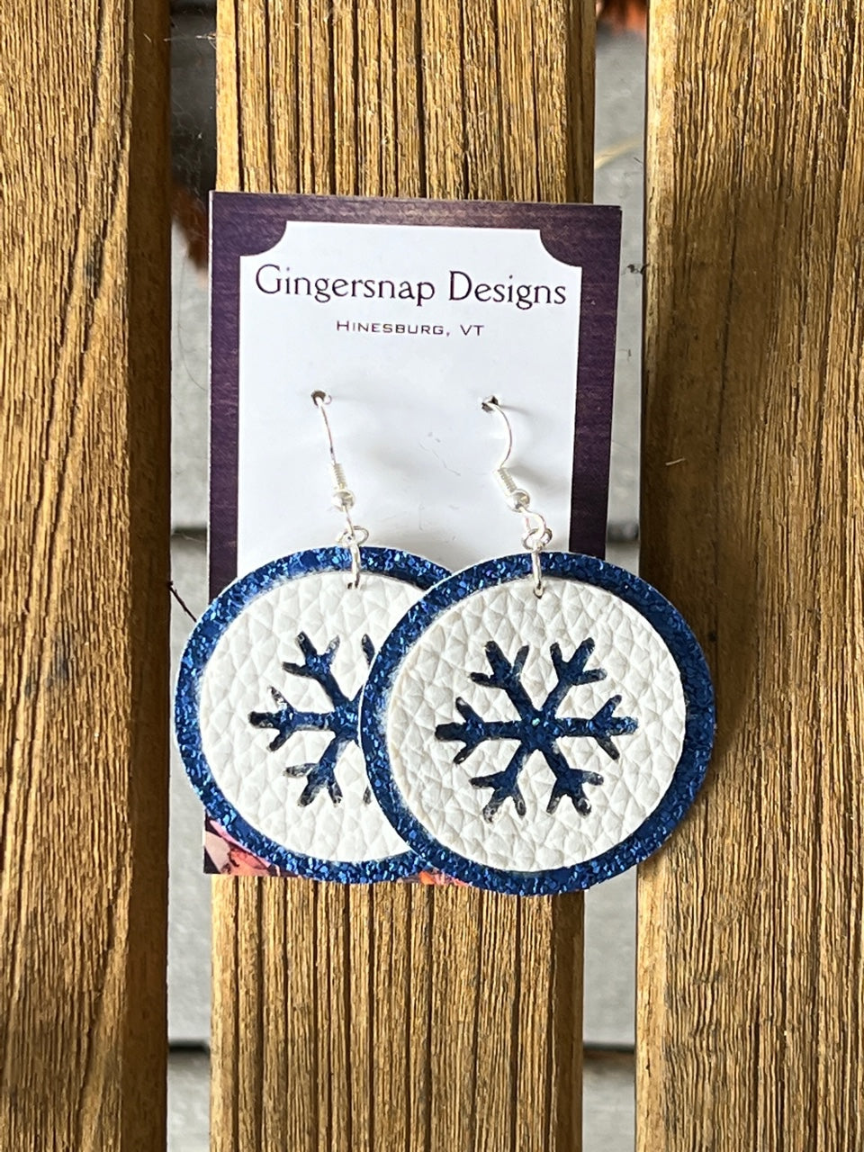 Large Round Blue & White Snowflakes