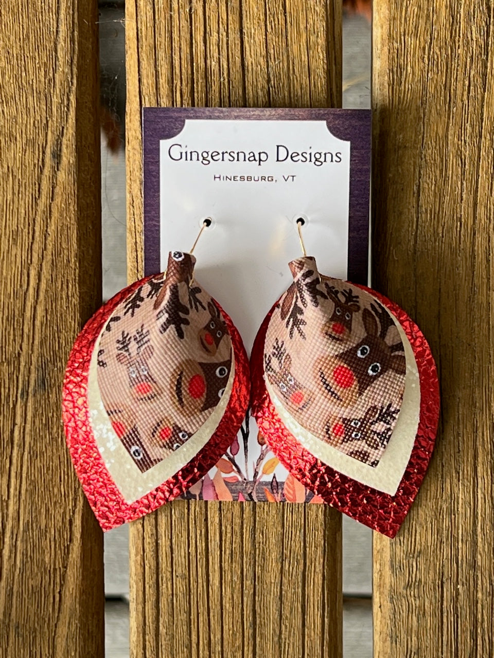 Large concave curved Holiday Reindeers