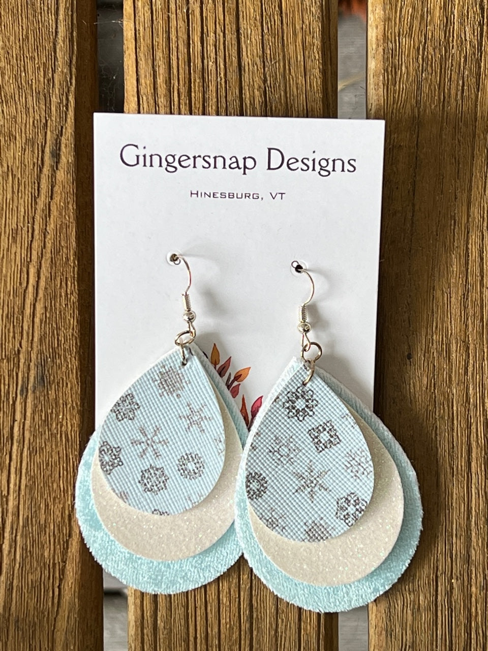 Large Blue Snowflake Flats