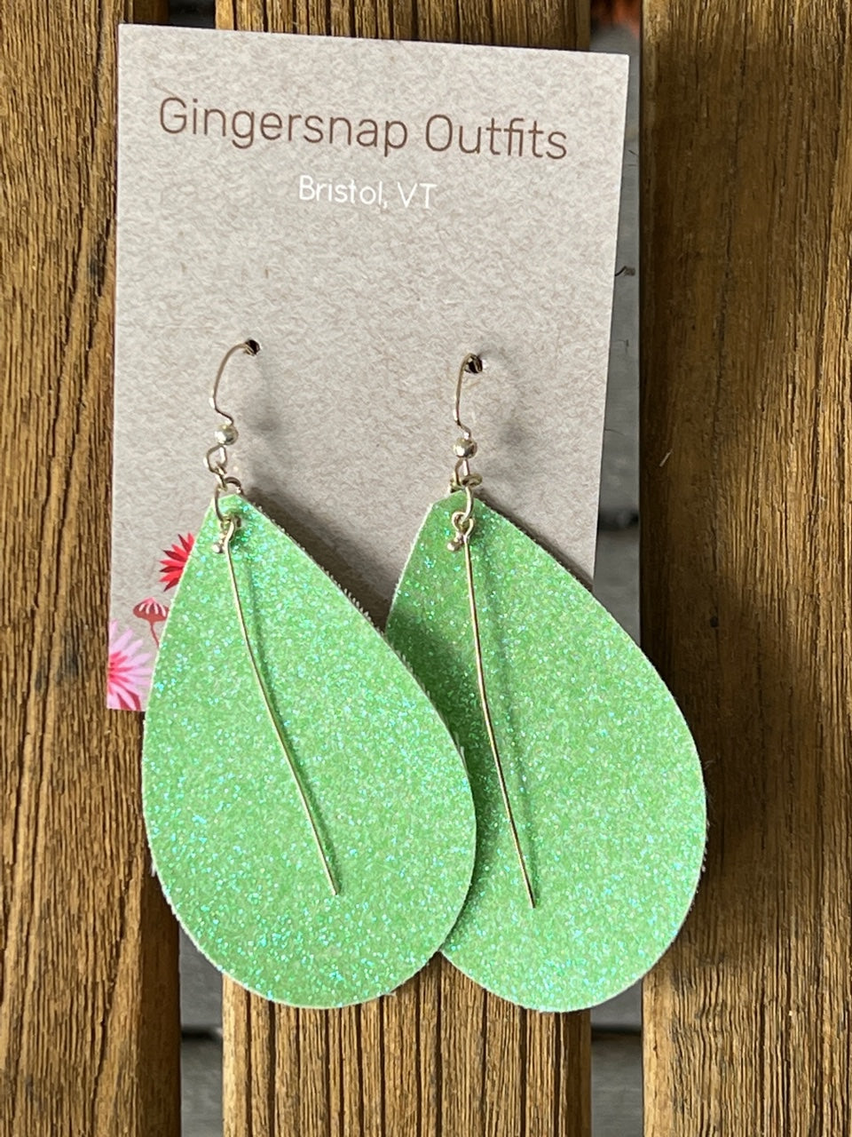 Large Green Glitter flats