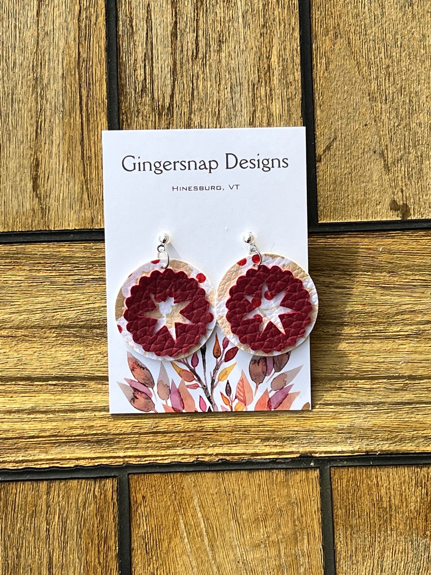Medium round red florals