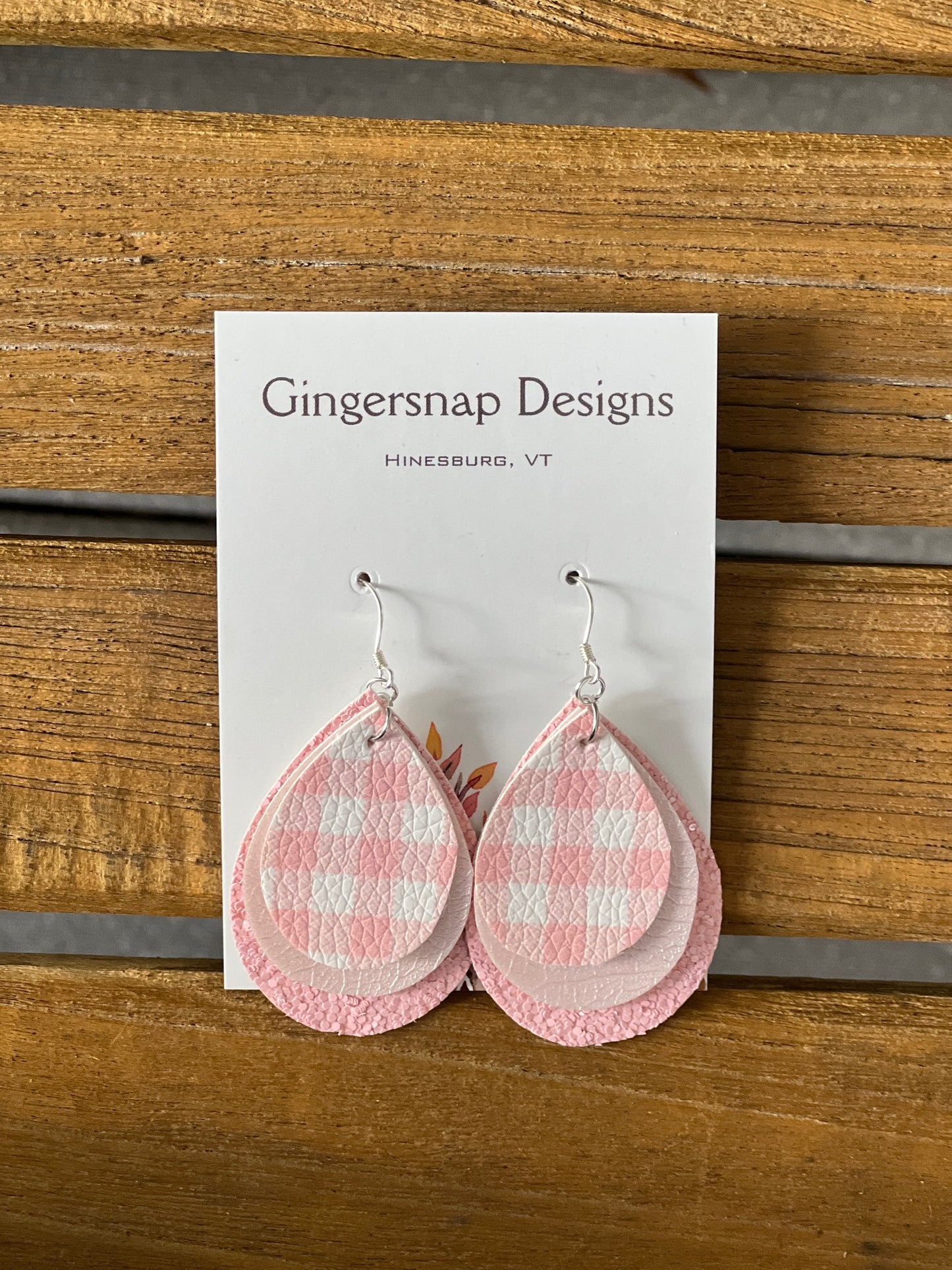 Small valentines pink plaid flats