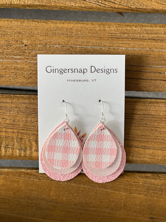 Small valentines pink plaid flats